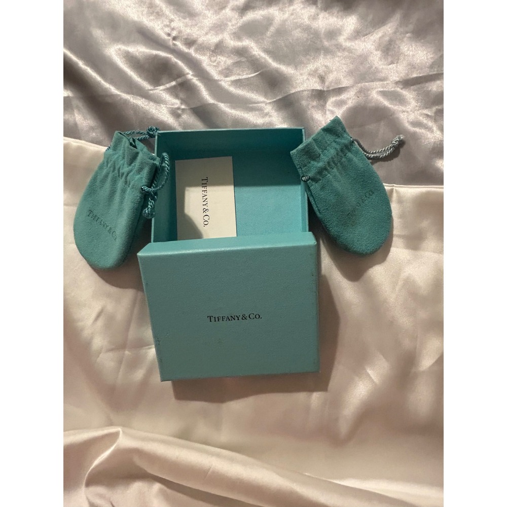 Tiffany & Co Blue Jewelry Box and Two Drawstring Pouches Set with Care Card